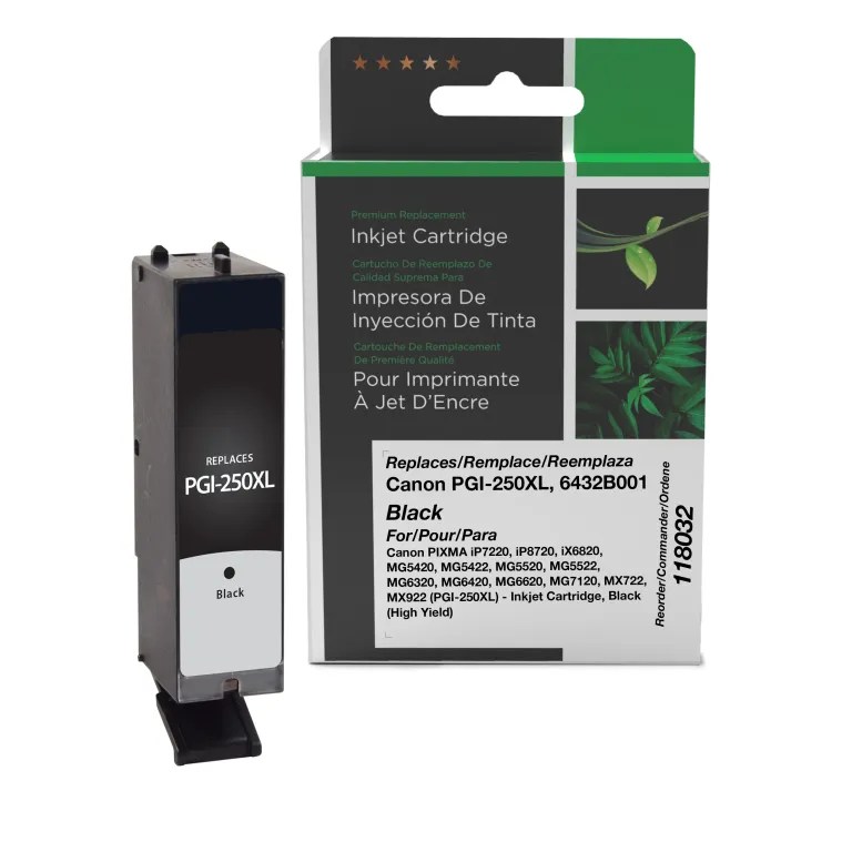 Clover Imaging Remanufactured High Yield Black Ink Cartridge for Canon PGI-250XL (6432B001)