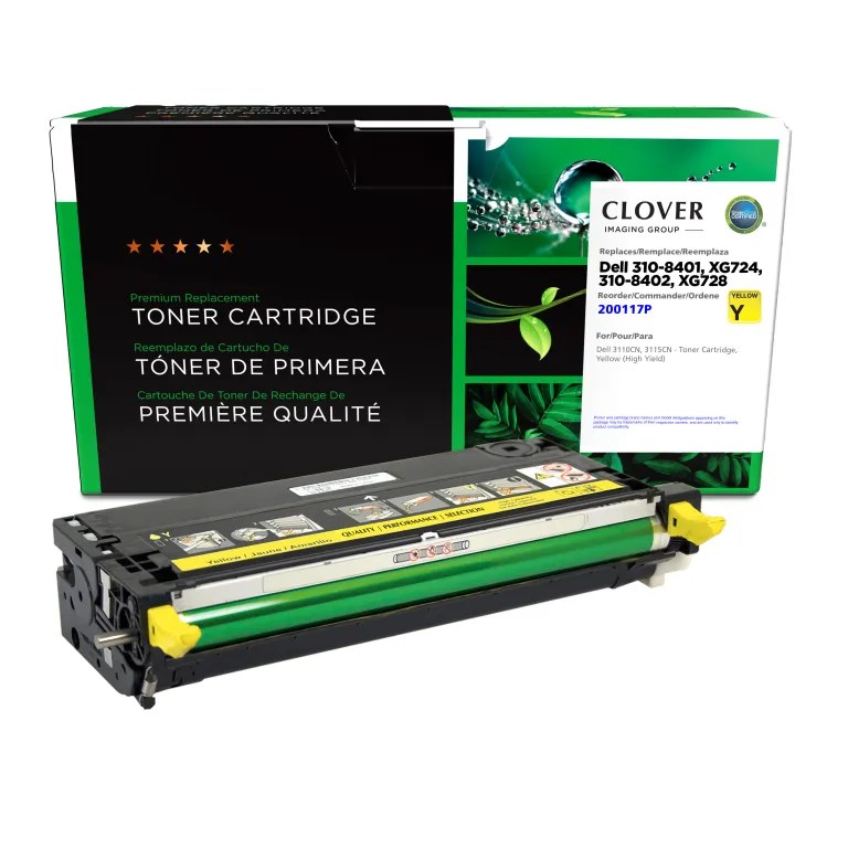 Clover Imaging Remanufactured High Yield Yellow Toner Cartridge for Dell 3110/3115