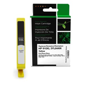 Clover Imaging Remanufactured High Yield Yellow Ink Cartridge for HP 910XL (3YL64AN) Clover Imaging Remanufactured High Yield Yellow Ink Cartridge for HP 910XL (3YL64AN)
