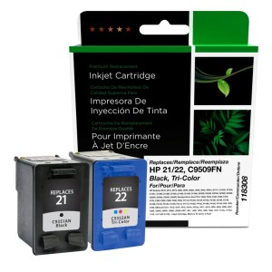 Clover Imaging Remanufactured Black, Tri-Color Ink Cartridges for HP 21/22 (C9509FN) Clover Imaging Remanufactured Black, Tri-Color Ink Cartridges for HP 21/22 (C9509FN)