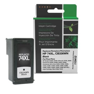 Clover Imaging Remanufactured High Yield Black Ink Cartridge for HP 74XL (CB336WN) Clover Imaging Remanufactured High Yield Black Ink Cartridge for HP 74XL (CB336WN)