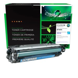 Clover Imaging Remanufactured Cyan Toner Cartridge for HP 307A (CE741A) Clover Imaging Remanufactured Cyan Toner Cartridge for HP 307A (CE741A)
