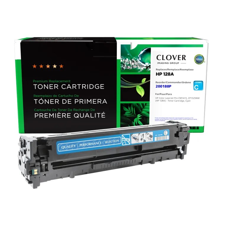 Clover Imaging Remanufactured Cyan Toner Cartridge for HP 128A (CE321A)
