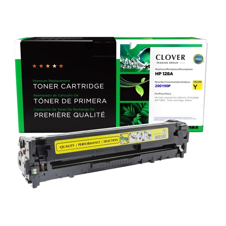 Clover Imaging Remanufactured Yellow Toner Cartridge for HP 128A (CE322A)