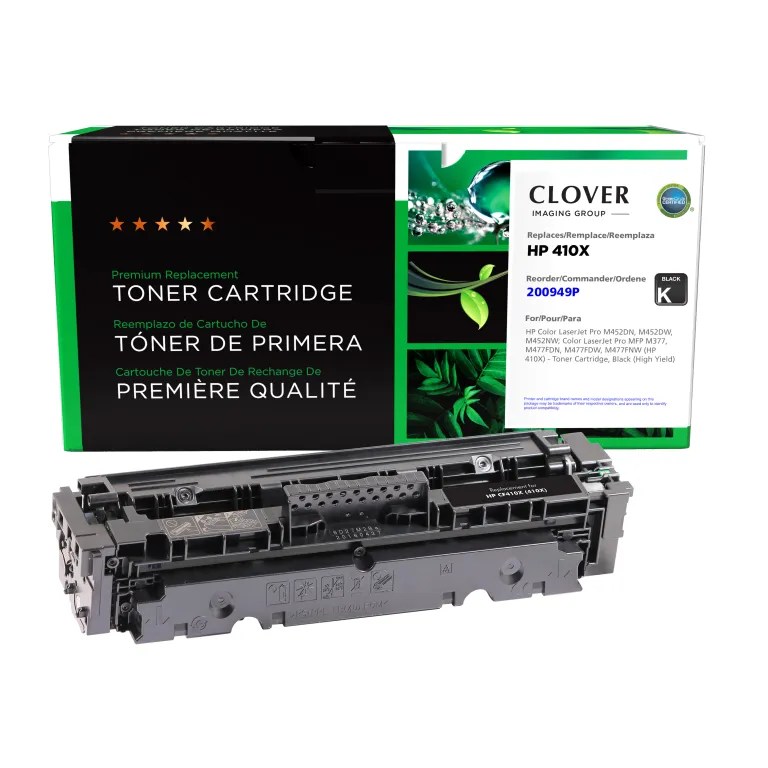Clover Imaging Remanufactured High Yield Black Toner Cartridge for HP 410X (CF410X)