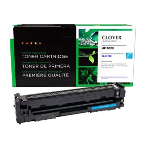 Clover Imaging Remanufactured High Yield Cyan Toner Cartridge for HP 202X (CF501X) Clover Imaging Remanufactured High Yield Cyan Toner Cartridge for HP 202X (CF501X)