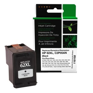 Clover Imaging Remanufactured High Yield Black Ink Cartridge for HP 62XL (C2P05AN) Clover Imaging Remanufactured High Yield Black Ink Cartridge for HP 62XL (C2P05AN)