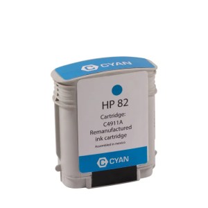 WF Remanufactured High Yield Cyan Wide Format Ink Cartridge for HP 82 (C4911A) WF Remanufactured High Yield Cyan Wide Format Ink Cartridge for HP 82 (C4911A)
