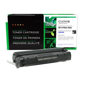 Clover Imaging Remanufactured Toner Cartridge for HP 15A (C7115A) Clover Imaging Remanufactured Toner Cartridge for HP 15A (C7115A)