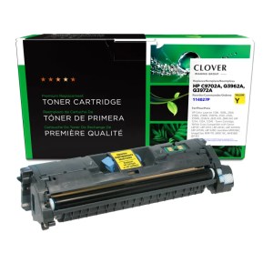 Clover Imaging Remanufactured Yellow Toner Cartridge for HP 121A/122A/123A (C9702A/Q3962A) Clover Imaging Remanufactured Yellow Toner Cartridge for HP 121A/122A/123A (C9702A/Q3962A)