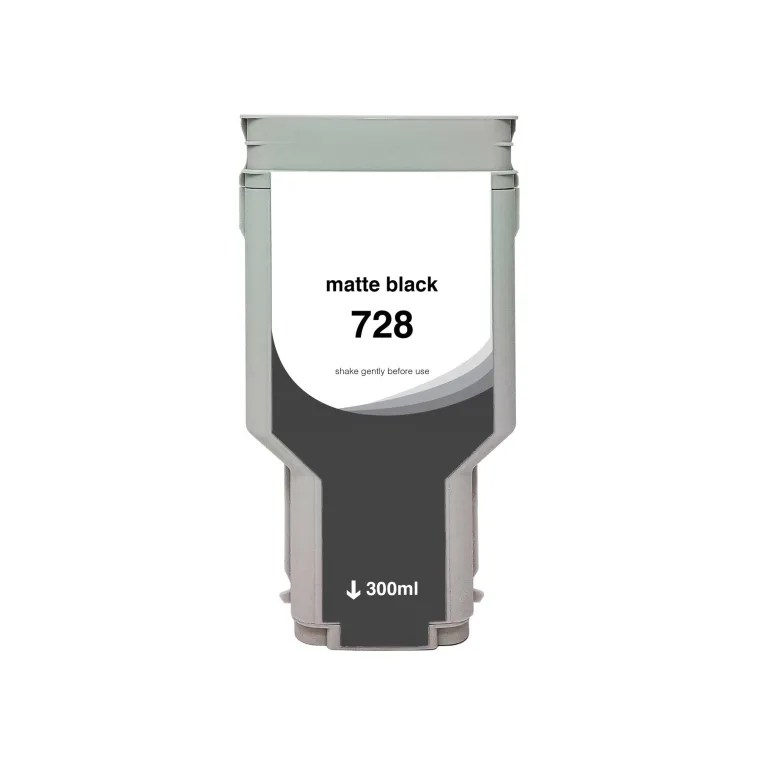 WF Non-OEM New Matte Black Wide Format Ink Cartridge for HP 728 (F9J68A)