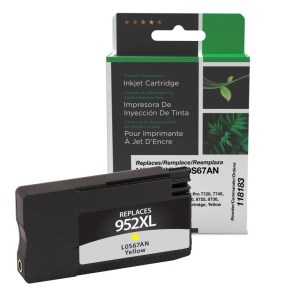 Clover Imaging Remanufactured High Yield Yellow Ink Cartridge for HP 952XL (L0S67AN) Clover Imaging Remanufactured High Yield Yellow Ink Cartridge for HP 952XL (L0S67AN)