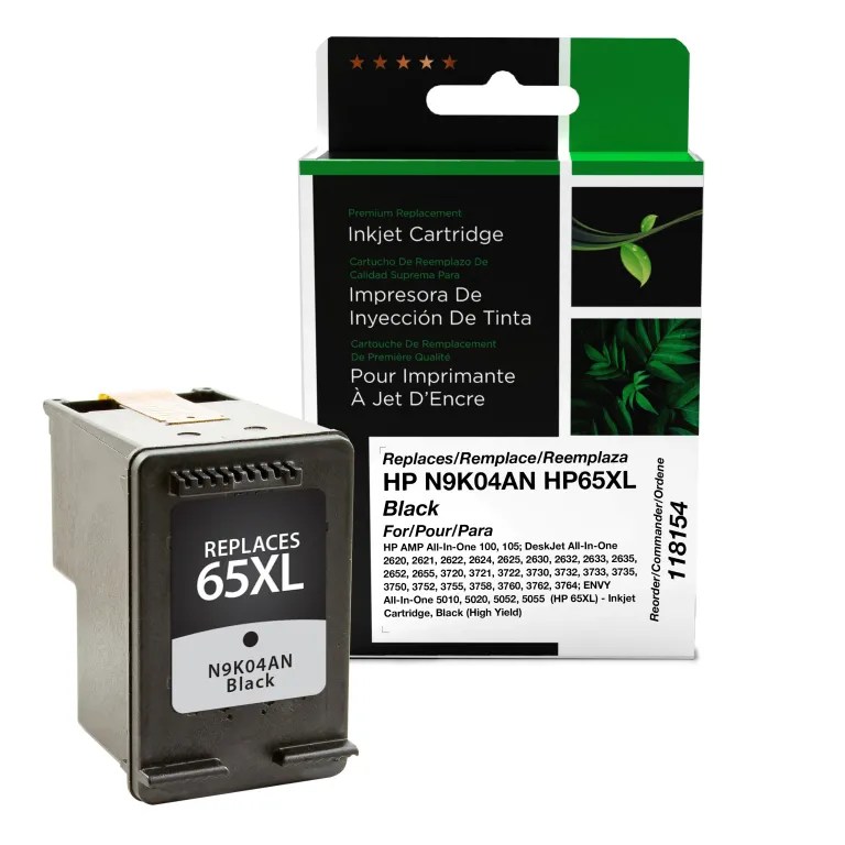 Clover Imaging Remanufactured High Yield Black Ink Cartridge for HP 65XL (N9K04AN)