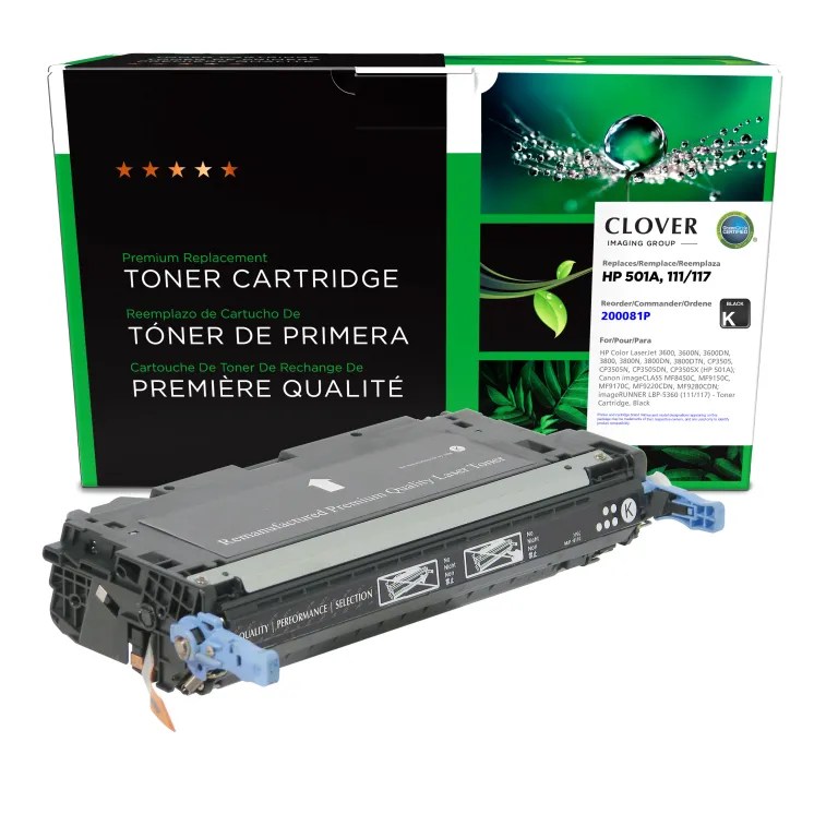 Clover Imaging Remanufactured Black Toner Cartridge for HP 501A (Q6470A)