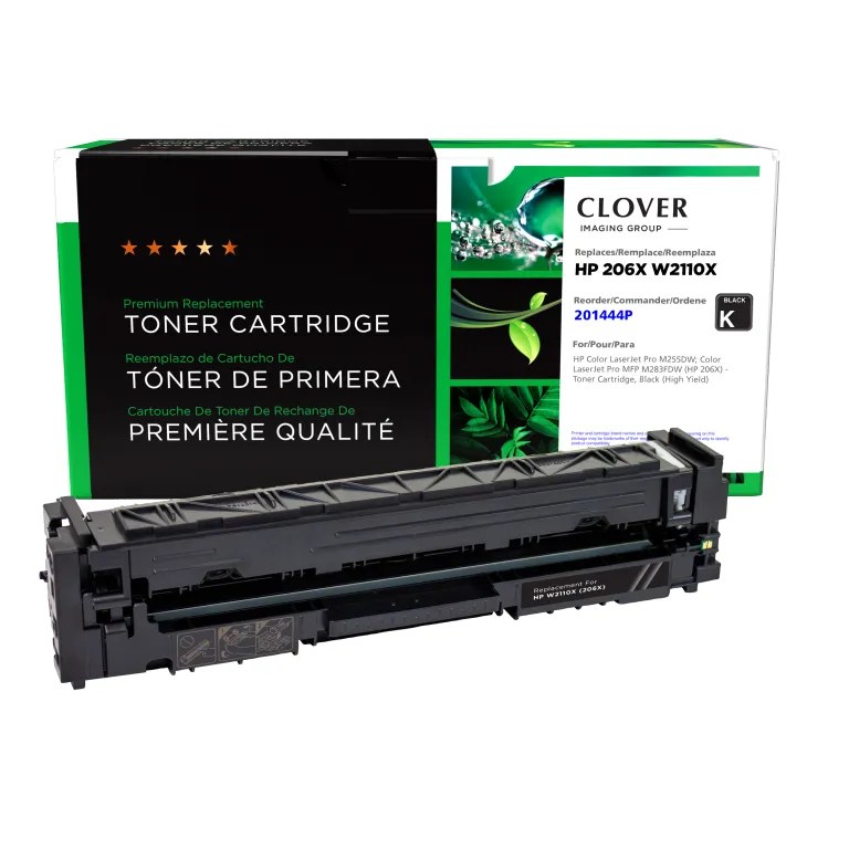 Clover Imaging Remanufactured High Yield Black Toner Cartridge (New Chip) for HP 206X (W2110X)