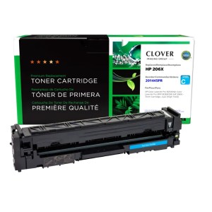Clover Imaging Remanufactured High Yield Cyan Toner Cartridge (Reused OEM Chip) for HP 206X (W2111X) Clover Imaging Remanufactured High Yield Cyan Toner Cartridge (Reused OEM Chip) for HP 206X (W2111X)