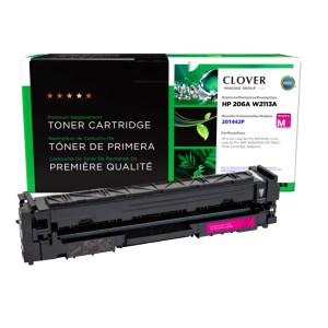 Clover Imaging Remanufactured Magenta Toner Cartridge (New Chip) for HP 206A (W2113A) Clover Imaging Remanufactured Magenta Toner Cartridge (New Chip) for HP 206A (W2113A)