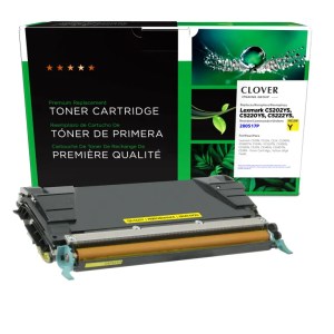Clover Imaging Remanufactured High Yield Yellow Toner Cartridge for Lexmark C520/C522/C524/C534 Clover Imaging Remanufactured High Yield Yellow Toner Cartridge for Lexmark C520/C522/C524/C534