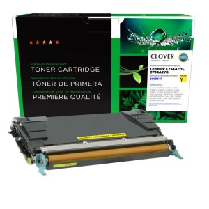 Clover Imaging Remanufactured Yellow Toner Cartridge for Lexmark C734/C736/X734 Clover Imaging Remanufactured Yellow Toner Cartridge for Lexmark C734/C736/X734
