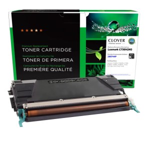 Clover Imaging Remanufactured High Yield Black Toner Cartridge for Lexmark C736/X736/X738 Clover Imaging Remanufactured High Yield Black Toner Cartridge for Lexmark C736/X736/X738
