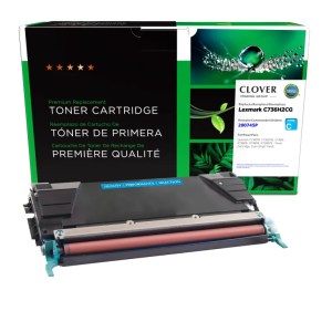 Clover Imaging Remanufactured High Yield Cyan Toner Cartridge for Lexmark C736/X736/X738 Clover Imaging Remanufactured High Yield Cyan Toner Cartridge for Lexmark C736/X736/X738