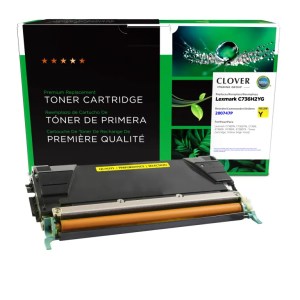 Clover Imaging Remanufactured High Yield Yellow Toner Cartridge for Lexmark C736/X736/X738 Clover Imaging Remanufactured High Yield Yellow Toner Cartridge for Lexmark C736/X736/X738