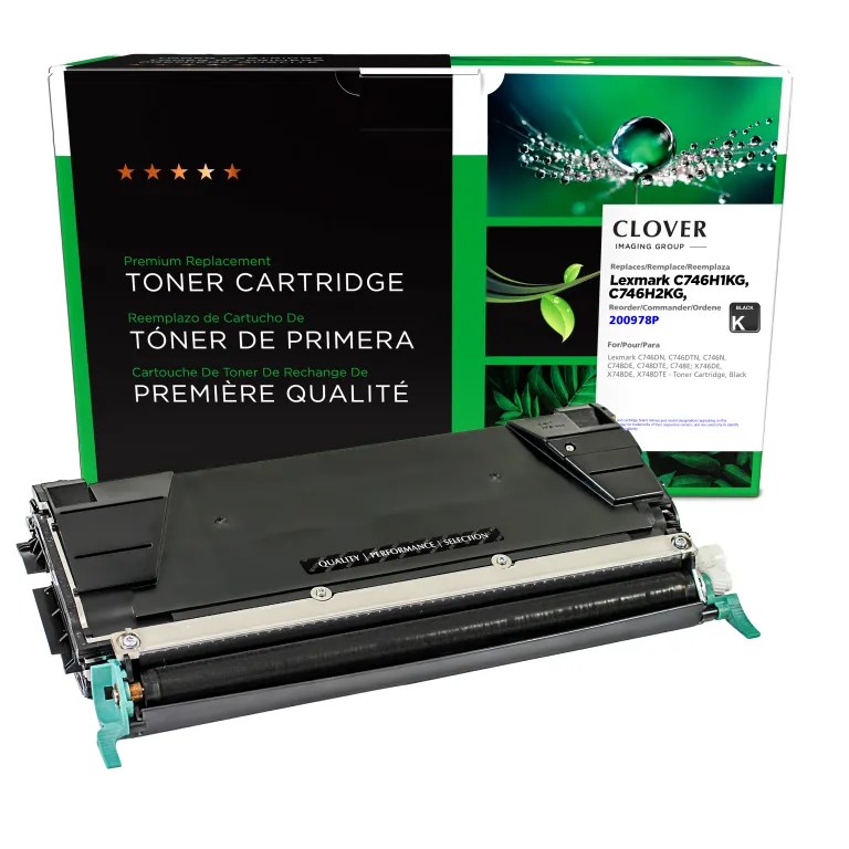 Clover Imaging Remanufactured Black Toner Cartridge for Lexmark C746