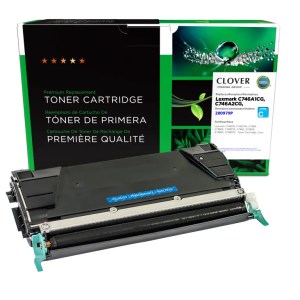 Clover Imaging Remanufactured Cyan Toner Cartridge for Lexmark C746/C748 Clover Imaging Remanufactured Cyan Toner Cartridge for Lexmark C746/C748