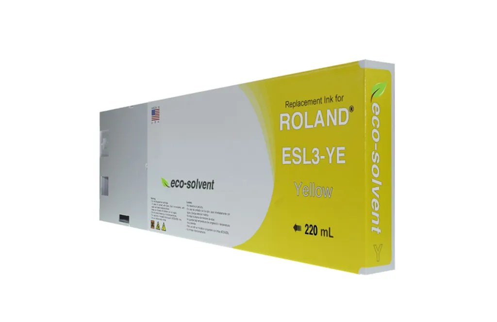 WF Non-OEM New Yellow Wide Format Inkjet Cartridge for Roland ESL3-YE