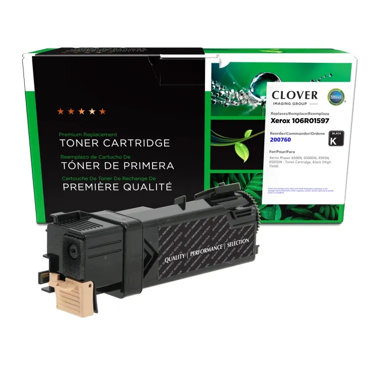 Clover Imaging Remanufactured High Yield Black Toner Cartridge for Xerox 106R01597