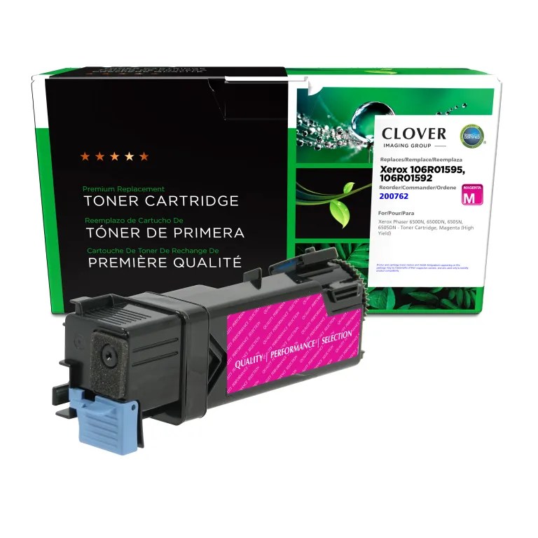 Clover Imaging Remanufactured High Yield Magenta Toner Cartridge for Xerox 106R01595/106R01592
