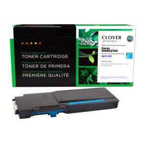Clover Imaging Remanufactured Cyan Toner Cartridge for Xerox 106R02744 Clover Imaging Remanufactured Cyan Toner Cartridge for Xerox 106R02744