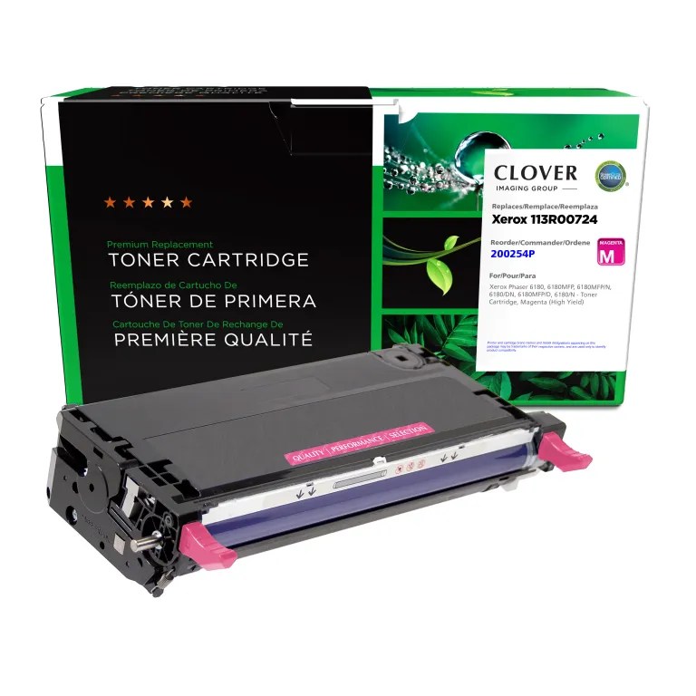 Clover Imaging Remanufactured High Yield Magenta Toner Cartridge for Xerox 113R00724