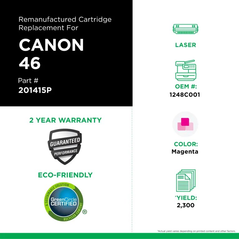 Clover Imaging Remanufactured Magenta Toner Cartridge for Canon 046 (1248C001)