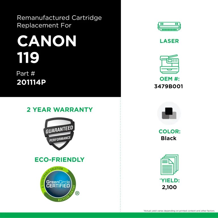 Clover Imaging Remanufactured Toner Cartridge for Canon 119 (3479B001)