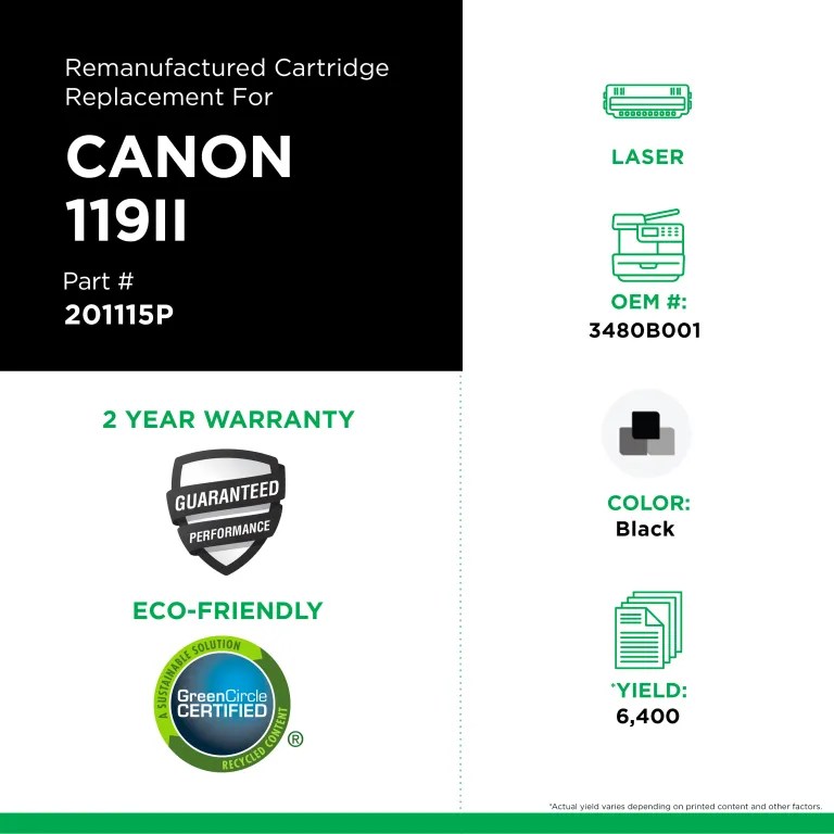 Clover Imaging Remanufactured Toner Cartridge for Canon 119II (3480B001)