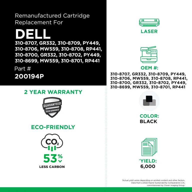 Clover Imaging Remanufactured High Yield Toner Cartridge for Dell 1720