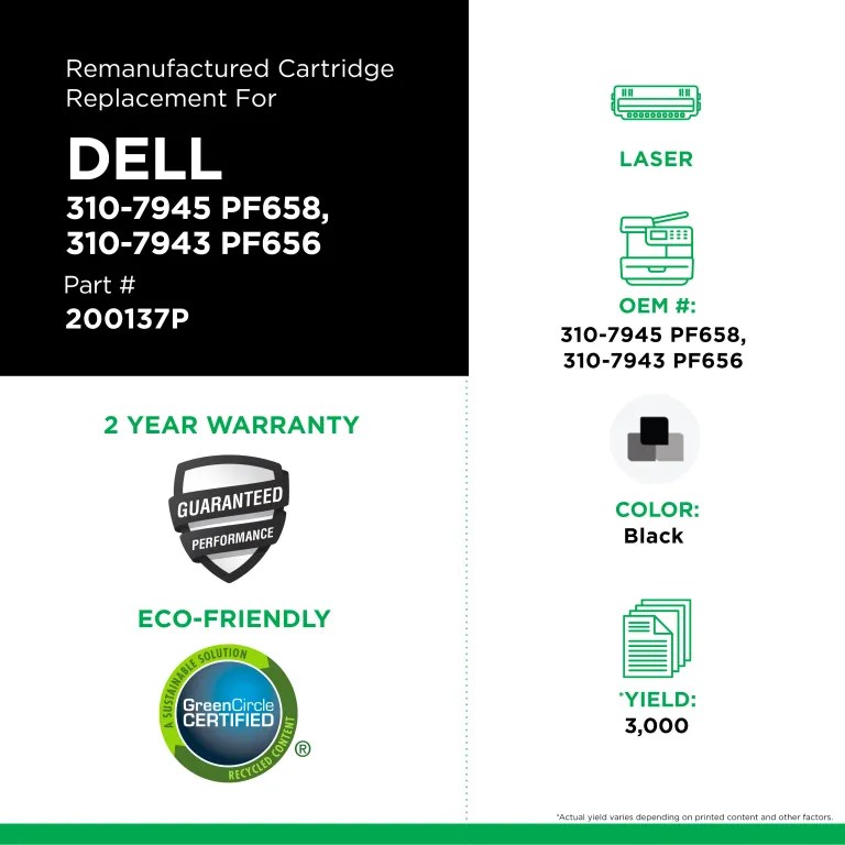 Clover Imaging Remanufactured High Yield Toner Cartridge for Dell 1815