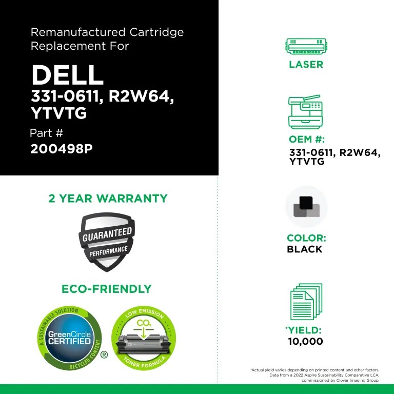 Clover Imaging Remanufactured Toner Cartridge for Dell 2355
