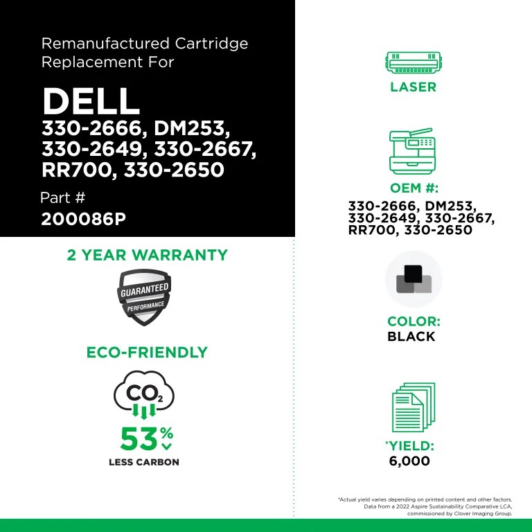 Clover Imaging Remanufactured High Yield Toner Cartridge for Dell 2330/2350