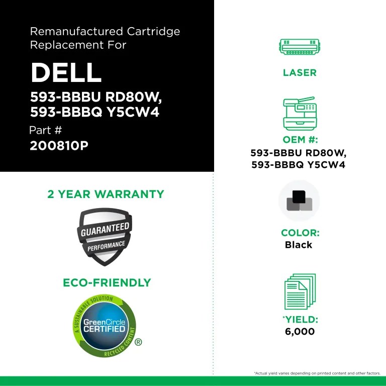 Clover Imaging Remanufactured High Yield Black Toner Cartridge for Dell C2660