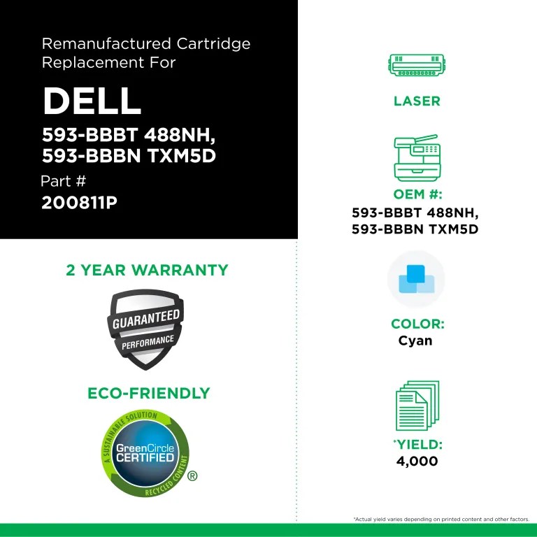 Clover Imaging Remanufactured High Yield Cyan Toner Cartridge for Dell C2660