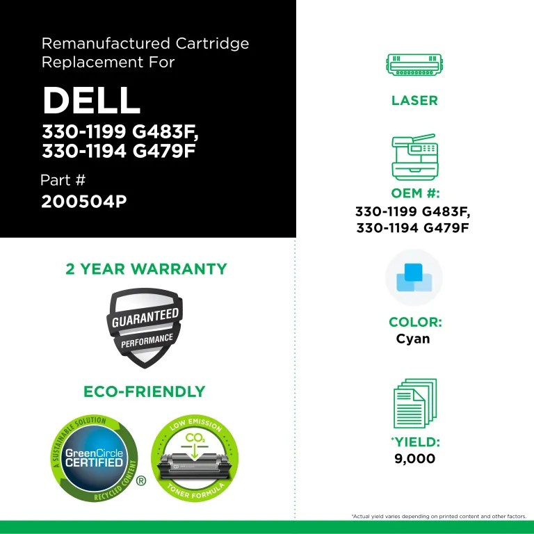 Clover Imaging Remanufactured High Yield Cyan Toner Cartridge for Dell 3130