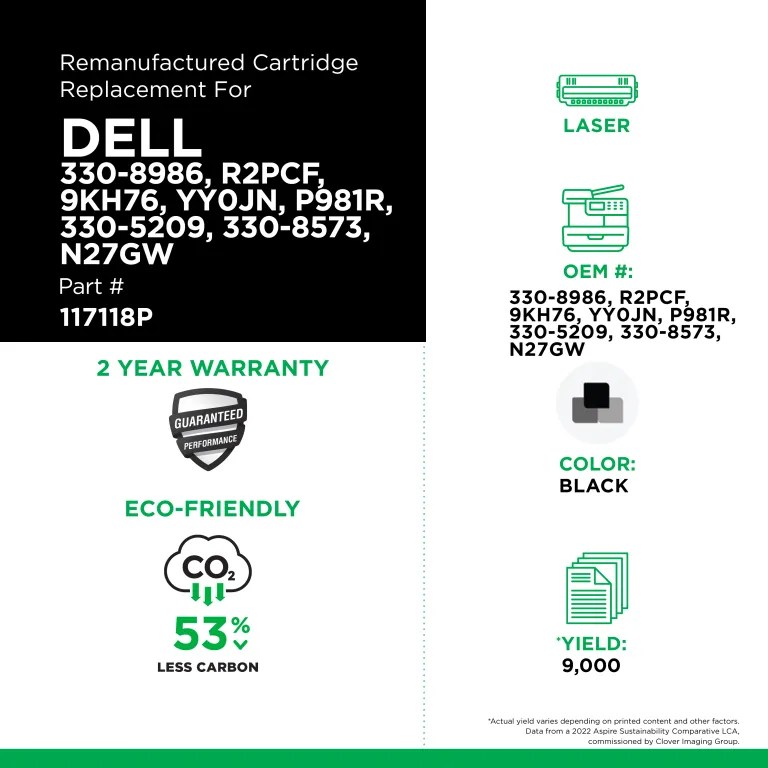 Clover Imaging Remanufactured Toner Cartridge for Dell 3330/3333/3335