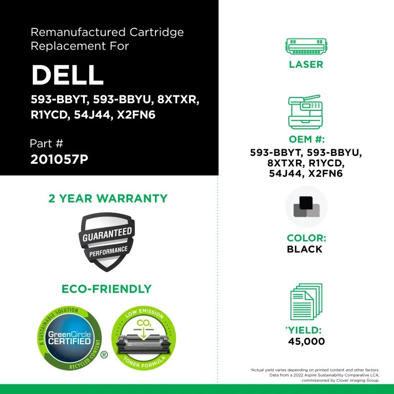 Clover Imaging Remanufactured Extra High Yield Toner Cartridge for Dell S5830