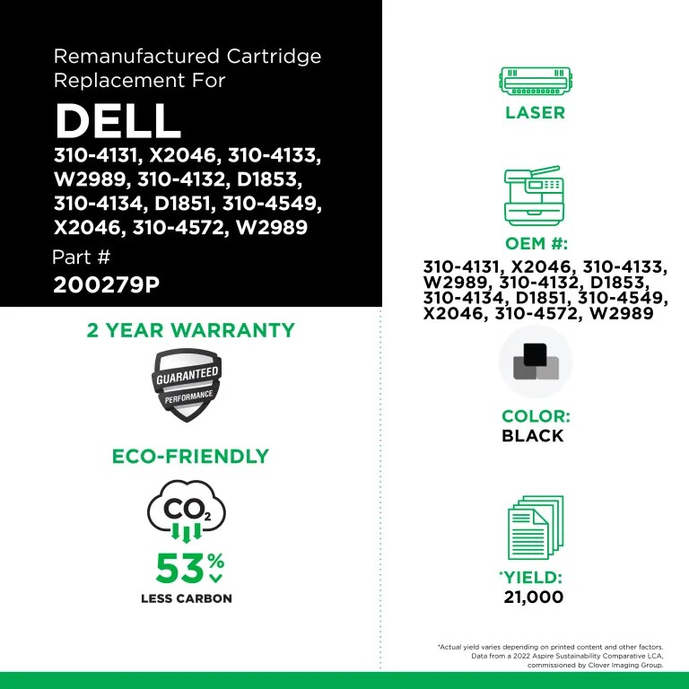 Clover Imaging Remanufactured High Yield Toner Cartridge for Dell M5200/W5300