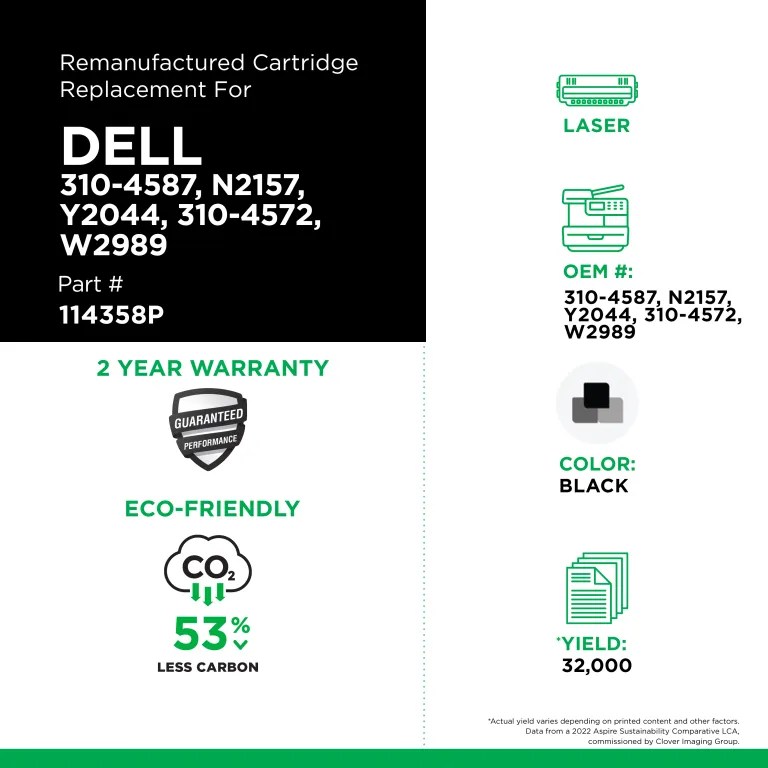 Clover Imaging Remanufactured Extra High Yield Toner Cartridge for Dell W5300