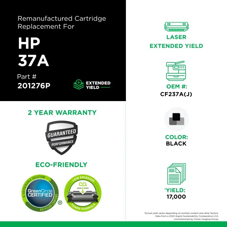 Clover Imaging Remanufactured Extended Yield Toner Cartridge for HP CF237A
