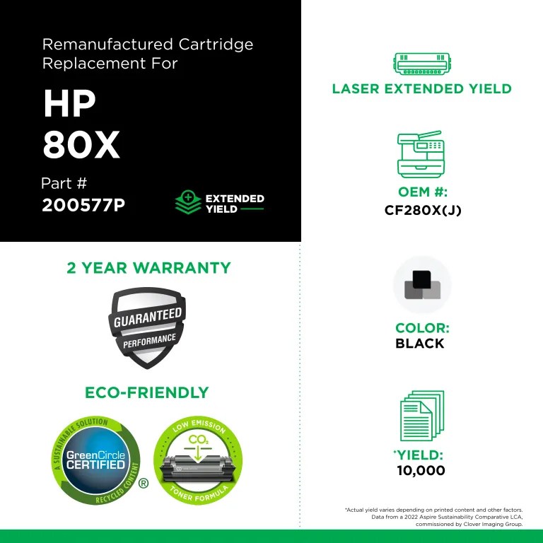 Clover Imaging Remanufactured Extended Yield Toner Cartridge for HP CF280X