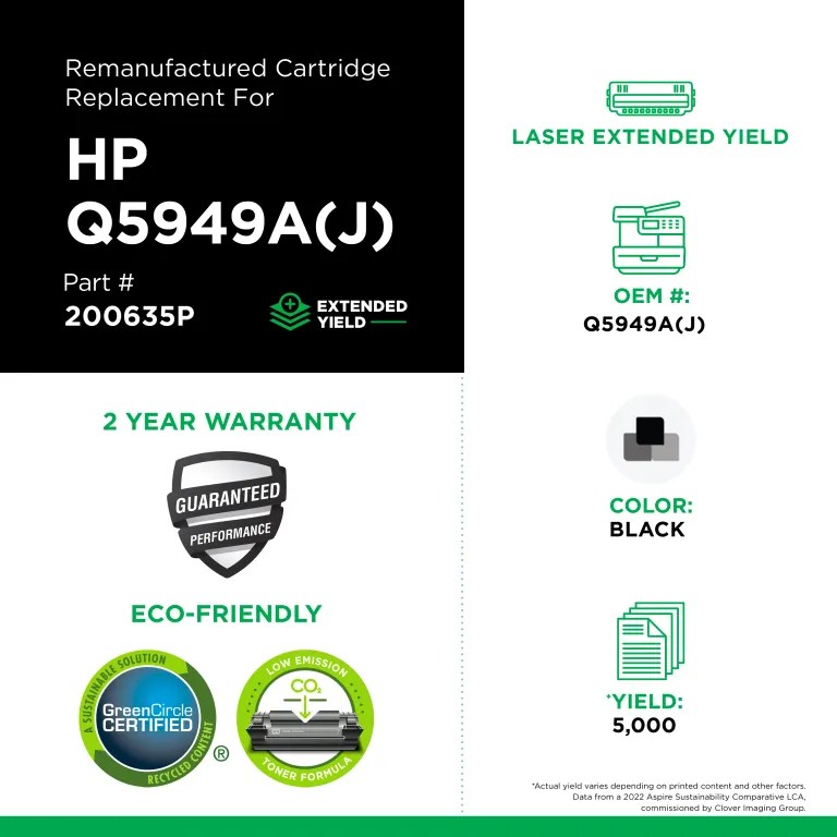 Clover Imaging Remanufactured Extended Yield Toner Cartridge for HP Q5949A